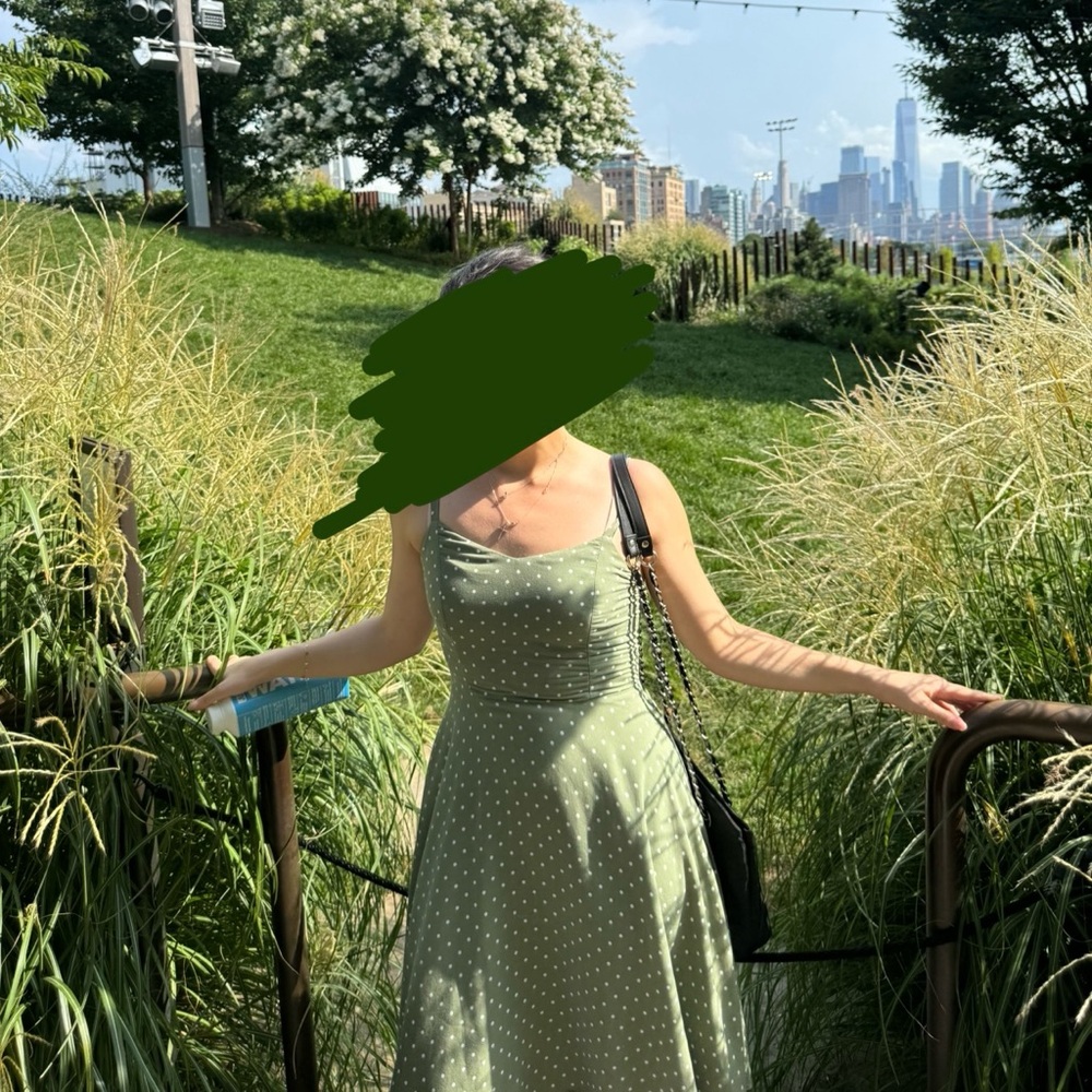 Old Navy Green Polka Dot Mini Dress